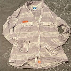 Columbia Purple Striped Shirt